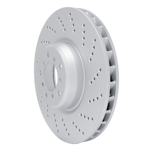 BMW M5 Brake Rotor (1) - Right Front - R1 Concepts - GeoSPEC Coated Rotor - Drilled - `06-`10